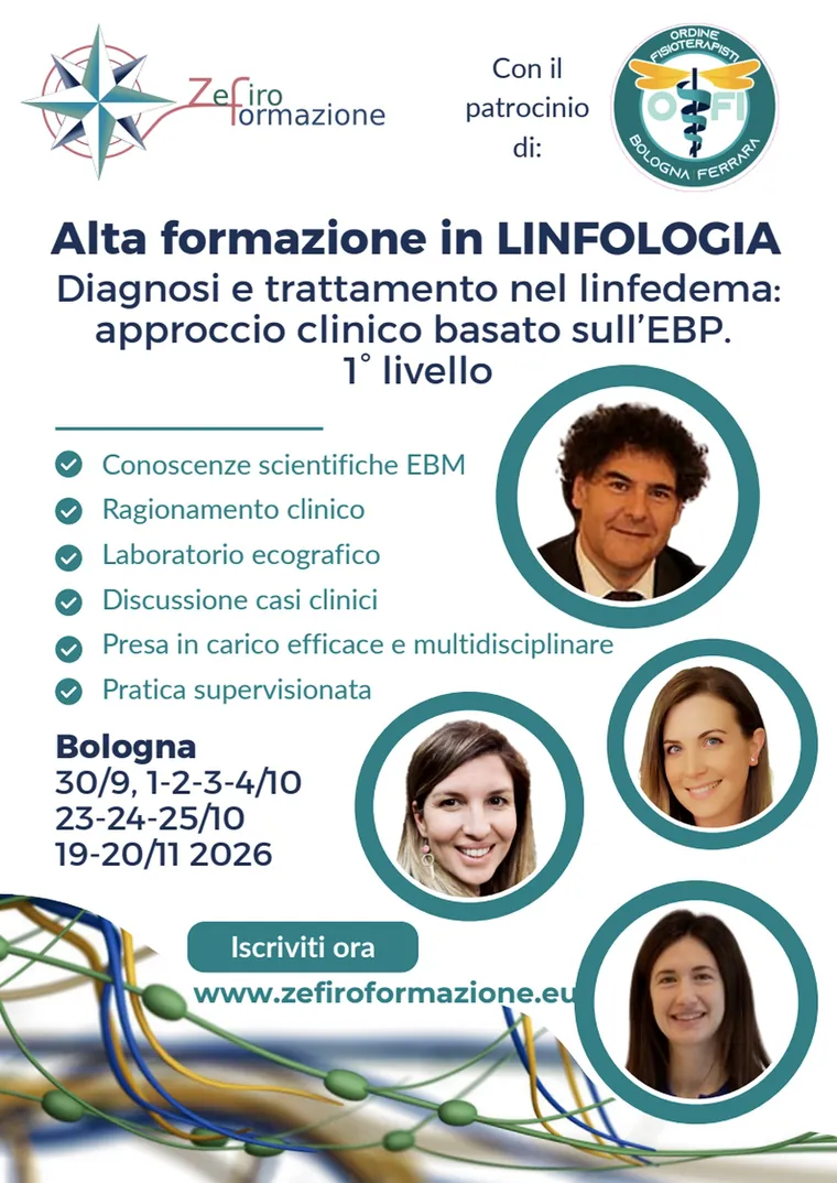 Locandina Alta formazione in Linfologia — 1° livello